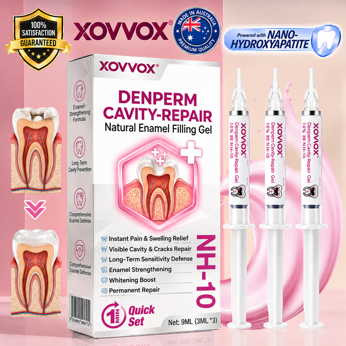 Grunsefy® DenPerm Cavity-Repair Natural Enamel Filling Gel