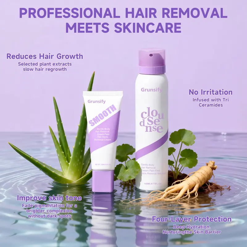 ⏳🔥Limited time offer 49% OFF! ⏰ Bikini Pain-Free Hair Removal Cream for Sensitive Skin--Hypoallergenic Formula-Gentle