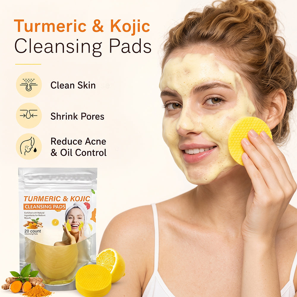 Turmeric & Kojic Acid Cleansing Pads,20pcs🟡