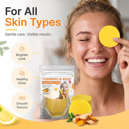 Turmeric & Kojic Acid Cleansing Pads,20pcs🟡